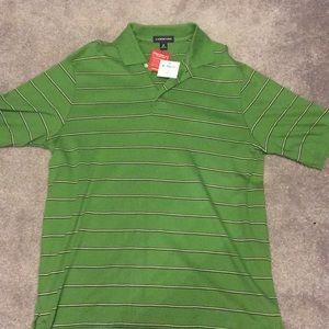 Short Sleeve Striped Lands End Polo